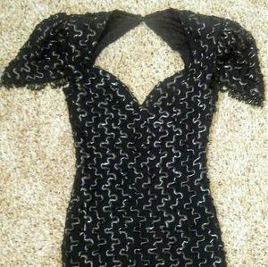 Vintage Lew Magram Sequin and Lace Dress
